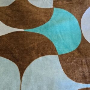Brown and Teal Patterned 40 X 78" Beach Towel